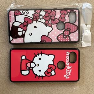 2 new hello kitty cell phone cases L 6 1/8” W 3”